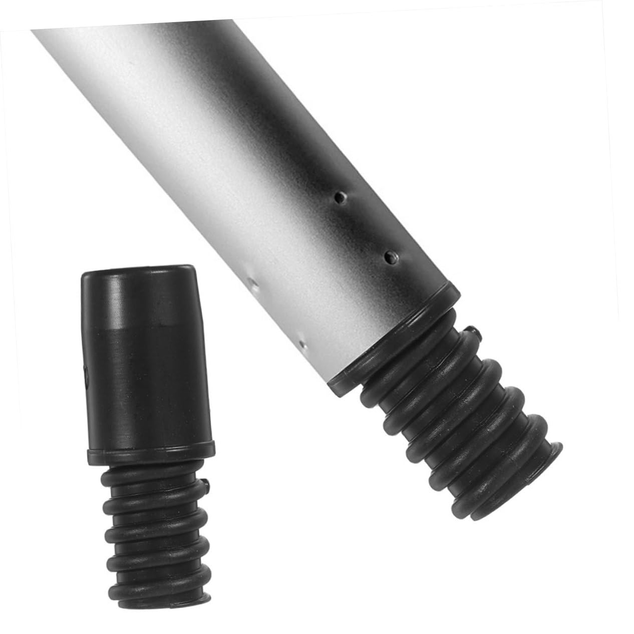 PACKOVE 6 Piezas de Puntas de Mango Roscadas de Plástico Negro para Postes Telescópicos de 22mm, Adaptador para Reparación de Mangos en Limpieza Doméstica y Comercial
