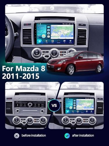 Carplay para Mazda 8 pantalla de coche Android Auto inalámbrico y Bluetooth 2G+32G 2