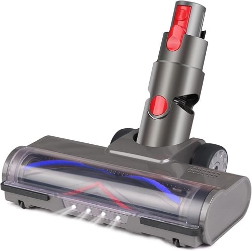 Laymi Accesorio de piso de madera dura para Dyson V7 V8 V10 V11 V15 Aspiradoras con faros LED, piezas de repuesto de cabezal limpiador de cepillo de