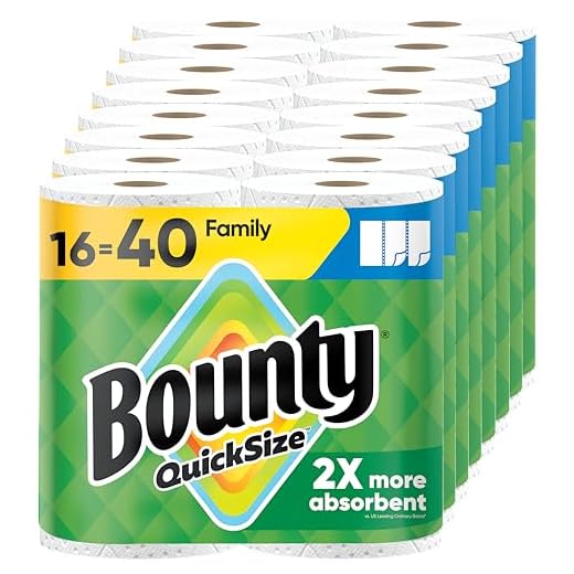 Bounty Quick Size Paper Towels 16 Family Rolls