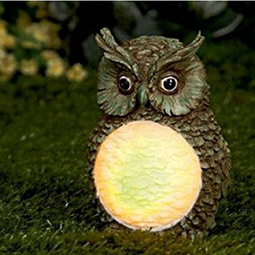 gazechimp Solar Powered Decorative Garden Ornament Animal Birds Caminho Coruja LED Light