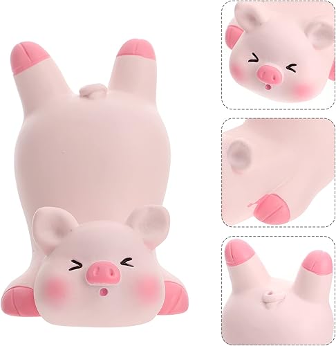 Miniatura 2 de BESTOYARD Soporte de teléfono de cerdo lindo de resina para escritorio, modelo de simulación, decoración rosa, 3.0 x 3.1 in (LMJ161070NFCU3DN)