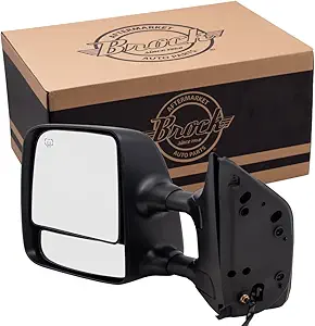 AutoandArt Driver Side Power Telescopic Tow Mirror for Nissan Titan