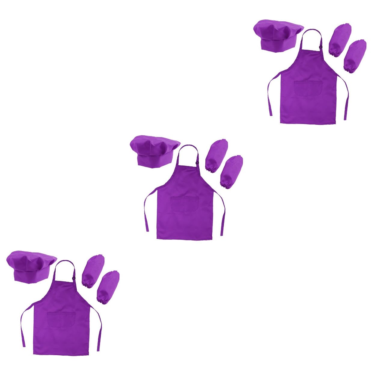BESTonZON Set Da 3 Pezzi Set Da Gioco Per Bambini Chef Grembiule Per Bambini Grembiule Da Pittura Per Kit Per Cappello Per Cappello Da Cuoco Per Abito Bambino