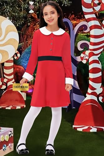 Remimi Halloween Girls Spoiled Ticket Winner Dress Peter Pan Collar Red Dresses2