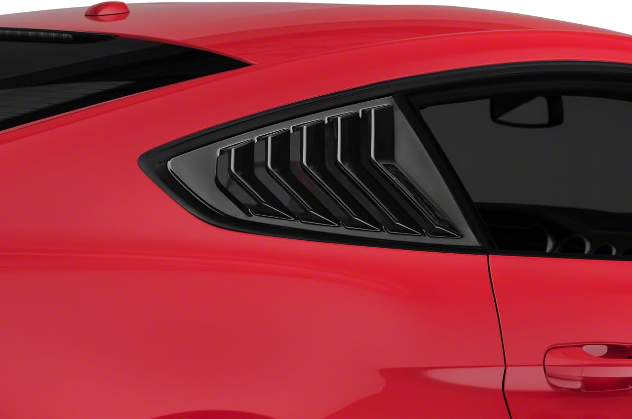 Sport Quarter Window Louver in Gloss Black Fits Ford Mustang Fastback 2015-2020