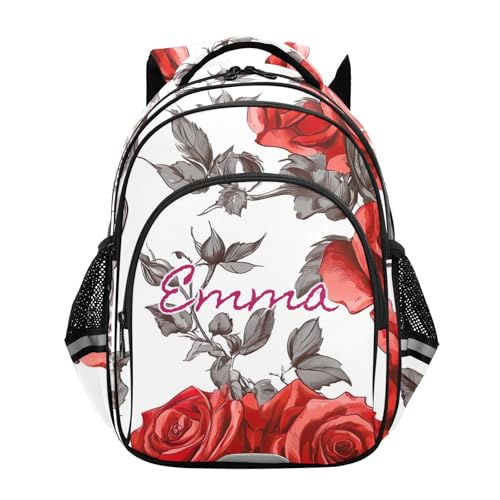 Sac à dos personnalisé enfants 15 pouces école primaire fille motif crâne gris et rose