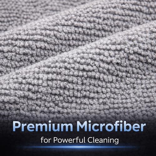Image of Cutting EDGE 300 GSM Car Microfiber Cloth, Grey, 40x30 cm (Set of 4) | Material: Microfiber, 300 GSM, Small Size, Ideal for Car, Bike, Glass & Dashboard Cleaning, Soft, Lint-Free & Scratch-Free
