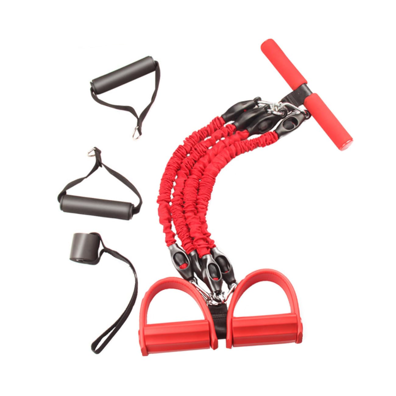 Set Di Funi Di Tensione Corda Fitness Sit up Banda Di Resistenza Corda Da Allenamento Estrattore Di Pedali Yoga Corda Per Lo Yoga Rifinitore Di Pancia Coulisse Elasticità Emulsione