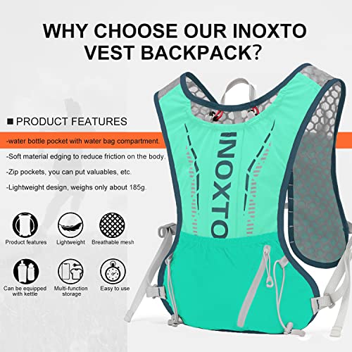 Image of INOXTO Hydration Vest Backpack, Lightweight Running Water Vest With 1.5L Bladder Bag for Hiking, Trail Running, Cycling, Marathon - Daypack for Women Men