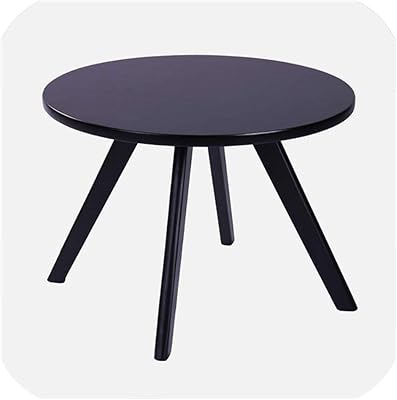 Amazon Com Contemporary Round Coffee Tea Table Wood Living Room Furniture Wooden Center Accent Sofa Side Table For Home Office Loft Black Color Kitchen Dining