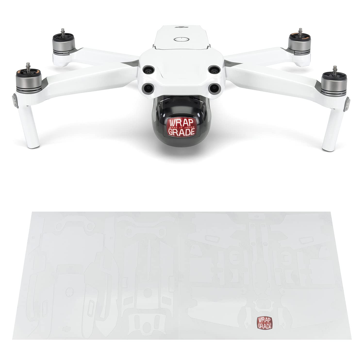 Wrapgrade Main Unit Skin DJI Compatible with DJI Air 2S (RACING WHITE)