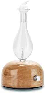 Zen’Arôme Diffuseur d’Huile Essentielle par Nébulisation Aurora - Nébulisateur à Froid Qui Conserve Les Vertus des HE pour l’Aromathérapie - Puissance Ajustable - en Bois FSC et Verre - Éclairage LED