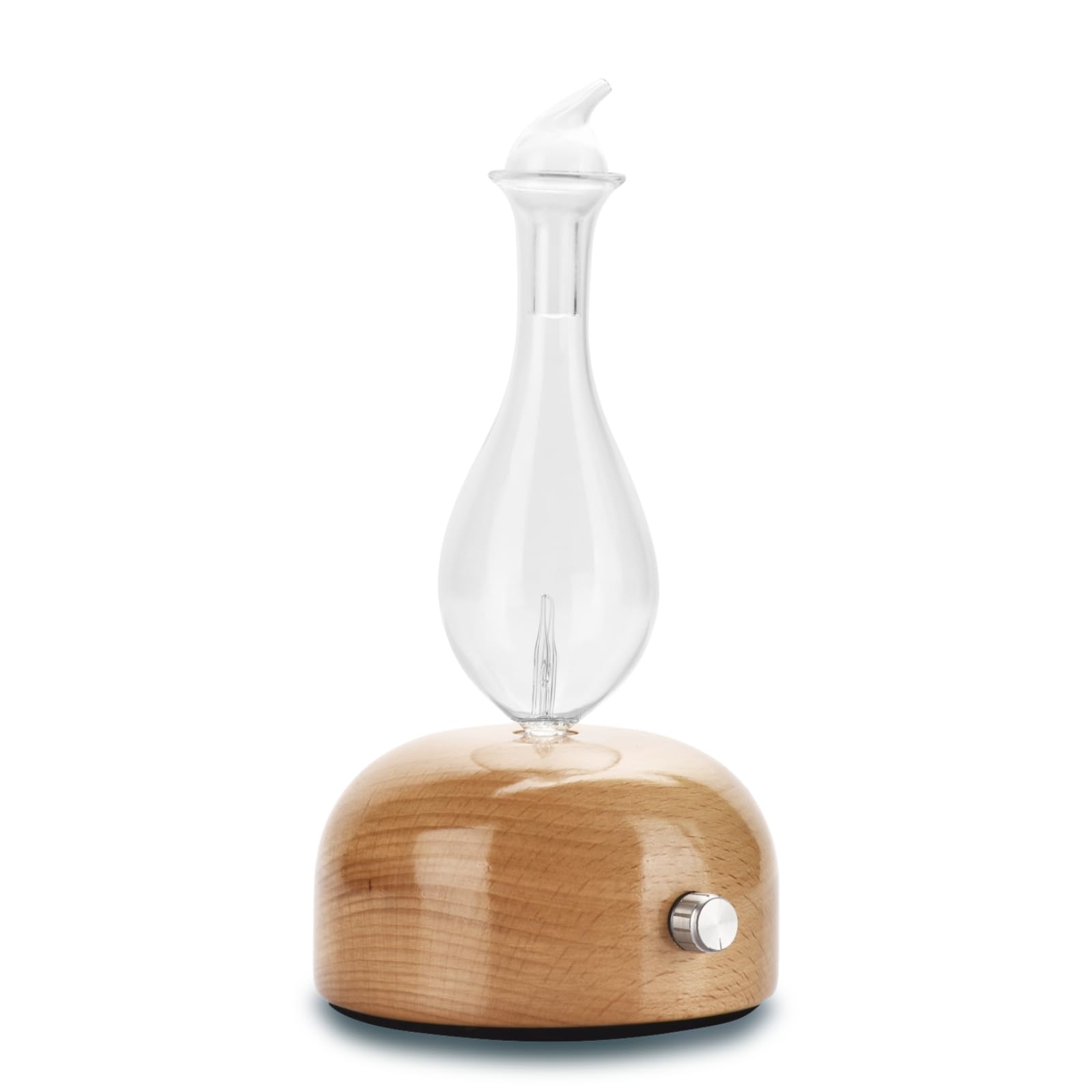 Zen'Arôme Diffuseur d'Huile Essentielle par Nébulisation Aurora - Nébulisateur à Froid Qui Conserve Les Vertus des HE pour l'Aromathérapie - Puissance Ajustable - en Bois FSC et Verre - Éclairage LED