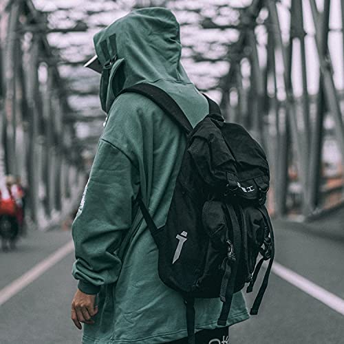 Niepce Inc Japanese Techwear Streetwear Slim Daypack Backpack (Black)4