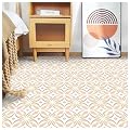 MORCART Peel and Stick Floor Tile - 20 PCS, 7.87" x 7.87" Self-Adhesive DIY Waterproof Vinyl Flooring for Renters - Tile Sticker for Wall, Stick on Tiles Backsplash for Kitchen, Bathroom - Orange