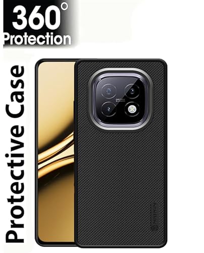 Image of Polypropylene Back Cover Case Compatible for Realme NARZO 70 Turbo 5G (Textured Grip Design | Camera Protetion | Slim and Light Weight | Soft Touch and Feel | Black) (NARZO 70 Turbo 5G)