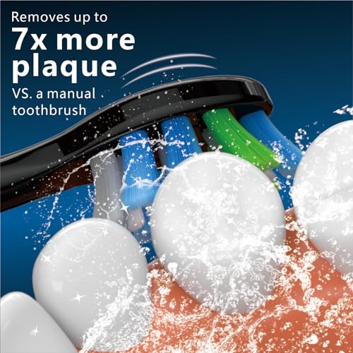 QLEBAO Ersatzbürsten Kompatibel mit Philips Sonicare Elektrische Zahnbürste Aufsteckbürsten, 16er Schwarz Sensitive Bürstenkopf, Modell: 903 Schallzahnbürstenköpfe, Soft Bürsten – Bild 4