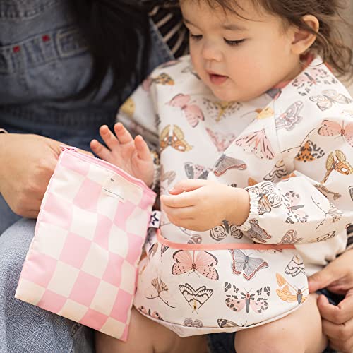 Image of Tiny Twinkle Long Sleeve Bib for Babies & Toddlers | Waterproof Smock Bib for Eating | Machine Washable & Mess-Proof Feeding Essentials | Newborn Shower Gift (Flutter, 6-24M)