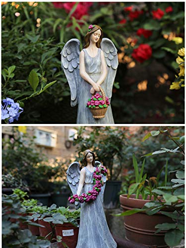 Statue fée extérieure ange ornement de pelouse pot de fleur - 6