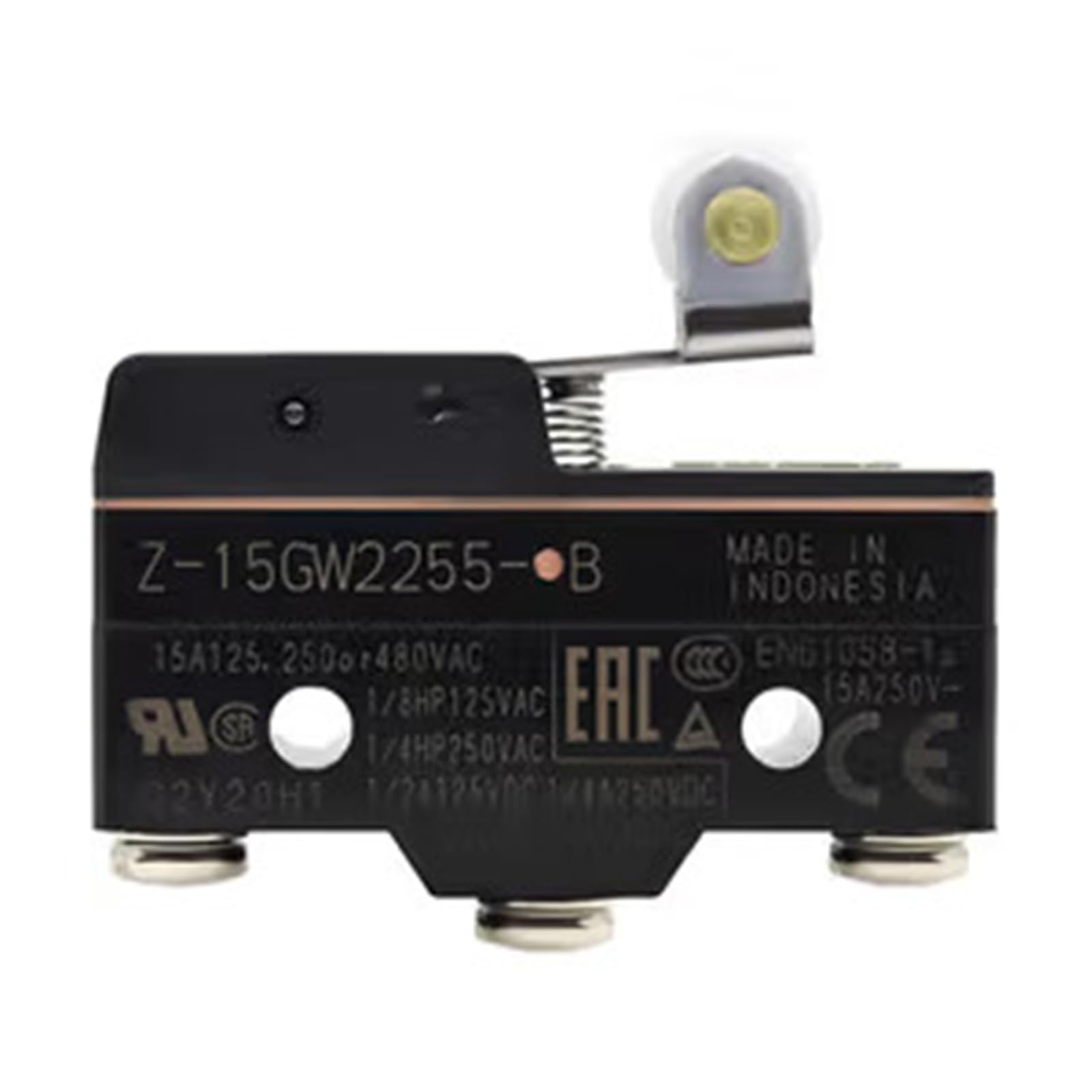 Interrupteur basic switch Z-15GW2255-B avec levier à galet court - 2
