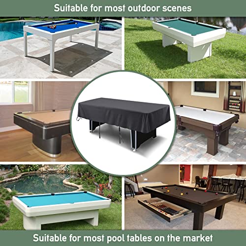 COSHNIBI Billiard Pool Table Cover,Heavy Duty Waterproof and Dustproof Billiard Table Cover