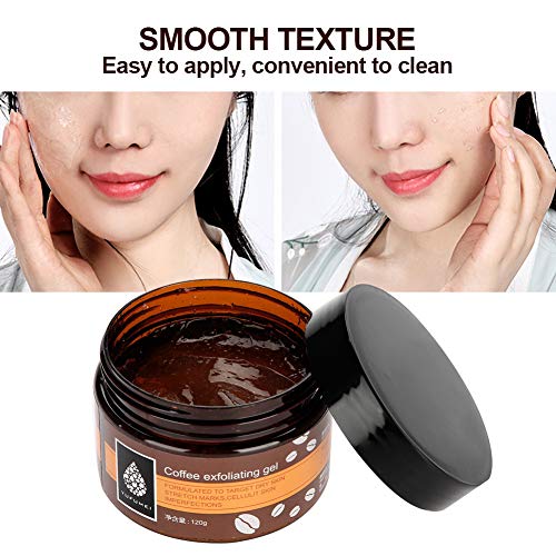 Café Exfoliante Corporal Crema,Cara,Mano,Pies Removedor de piel muerta Hidratante Suavizante Poros limpios 120 g - Imagen 3