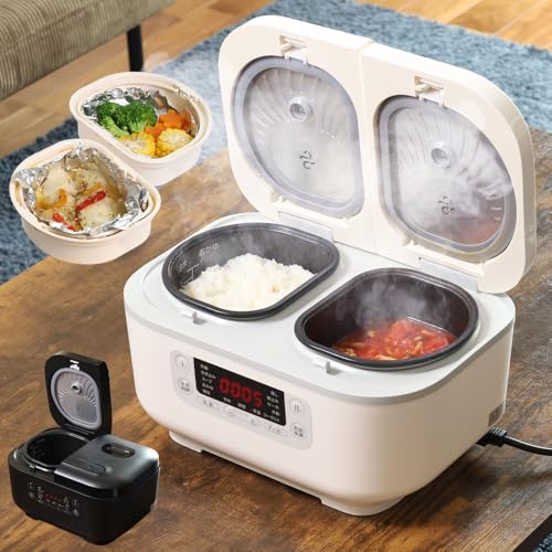 life_mart 炊飯器 3.5合 × 2口 【 料理も出来る 同時 別々 調理 可能 】...