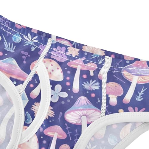 Wusikd Cute Mushrooms Boys' Underwear Cotton Flowers Boys Briefs Soft Toddler Underwear 2T4