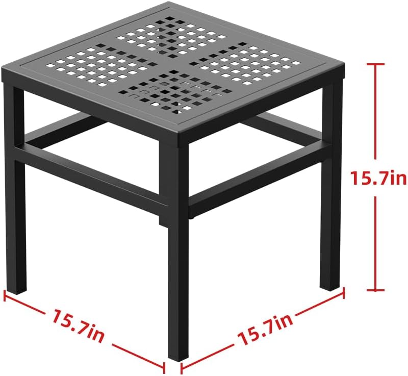 Plant Stand - Indoor/Outdoor Extra-Sturdy Aluminum Plant Stand – Ideal for Patios, Gardens, Living Room Decoration (Black)