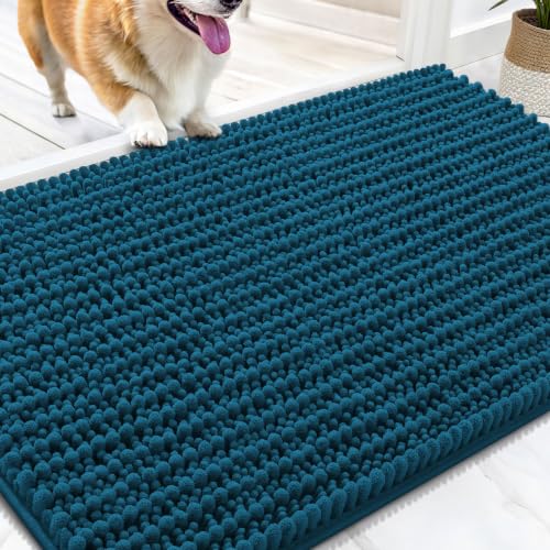 Image of OLANLY Dog Door Mat for Muddy Paws 30x20, Ultra-Absorbent Chenille Mud Mat
