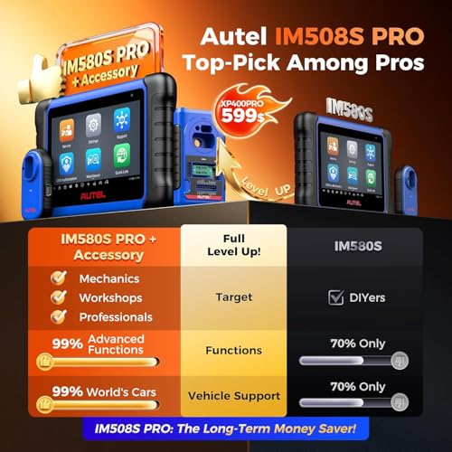 2026 Autel Scanner MaxiIM IM508S PRO: OBD2 Diagnostic Scan Tool, Full Bundle Pro Version, Enhanced All System Diagnose w/ 3000+ Active Test, 40+ Service, OS11.0, FCA SGW - Image 3