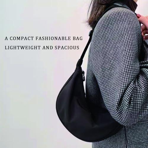 Image of Small Sling Crossbody Bag, Mini Crescent Bag with Adjustable Strap, Lightweight Nylon Bag for Both Women and Men, Small Shoulder Bag