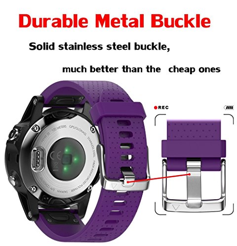 Shieranlee Compatible with Garmin Fenix 7s/Fenix 5S/Fenix 6S Strap,Silicone Sport Band 20mm Easy Fit for Garmin Fenix 7S/Fenix 5S Plus/Fenix 6S Pro/Fenix 7S/Fenix 7S Solar/Fenix 7S Sapphire Solar - Image 4