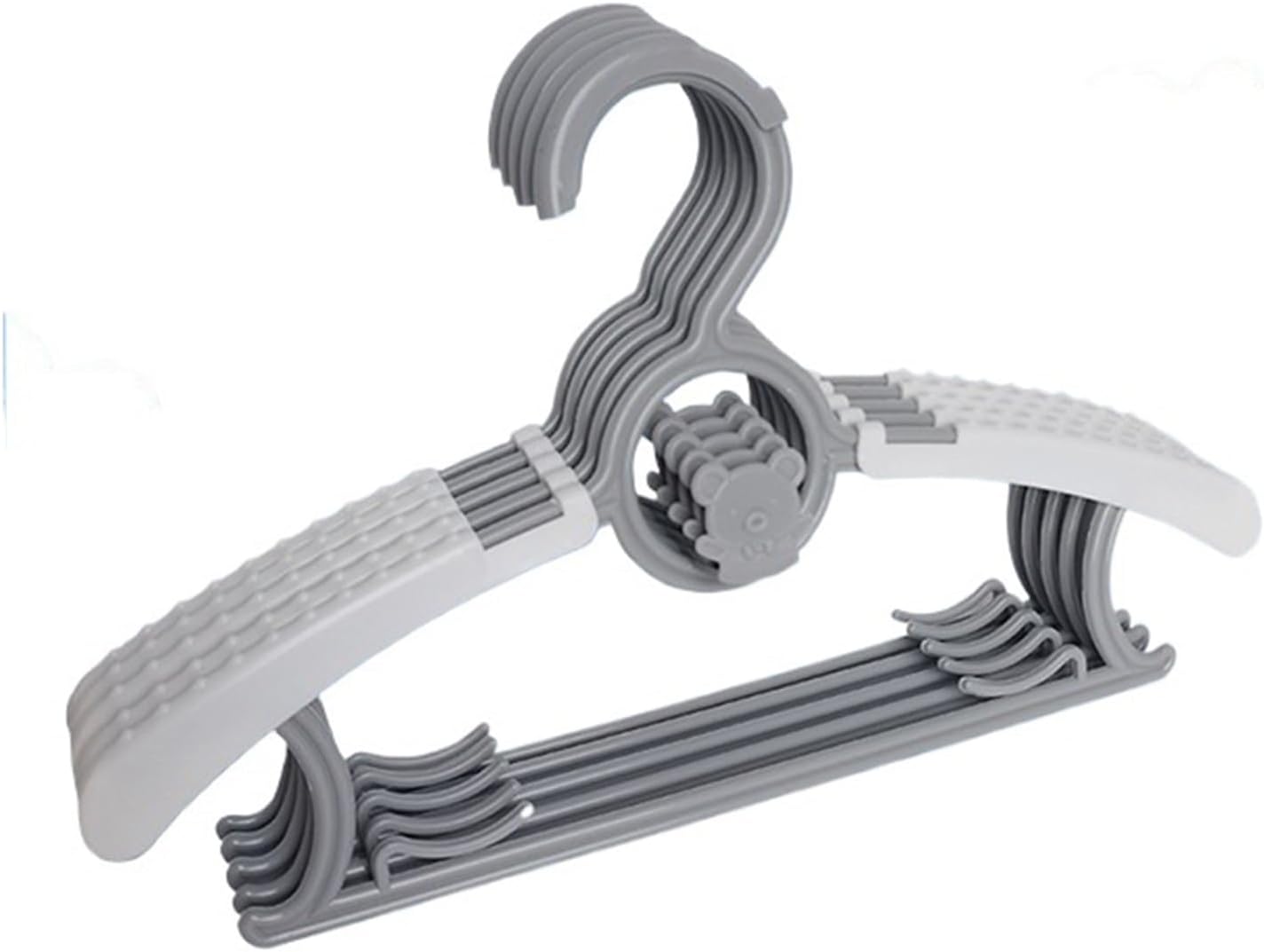 10Pack Anti-Slip Clothes Hanger Adjustable Storage Clothing Rack to Organize Wardrobe Coat(Pink,10Pcs)