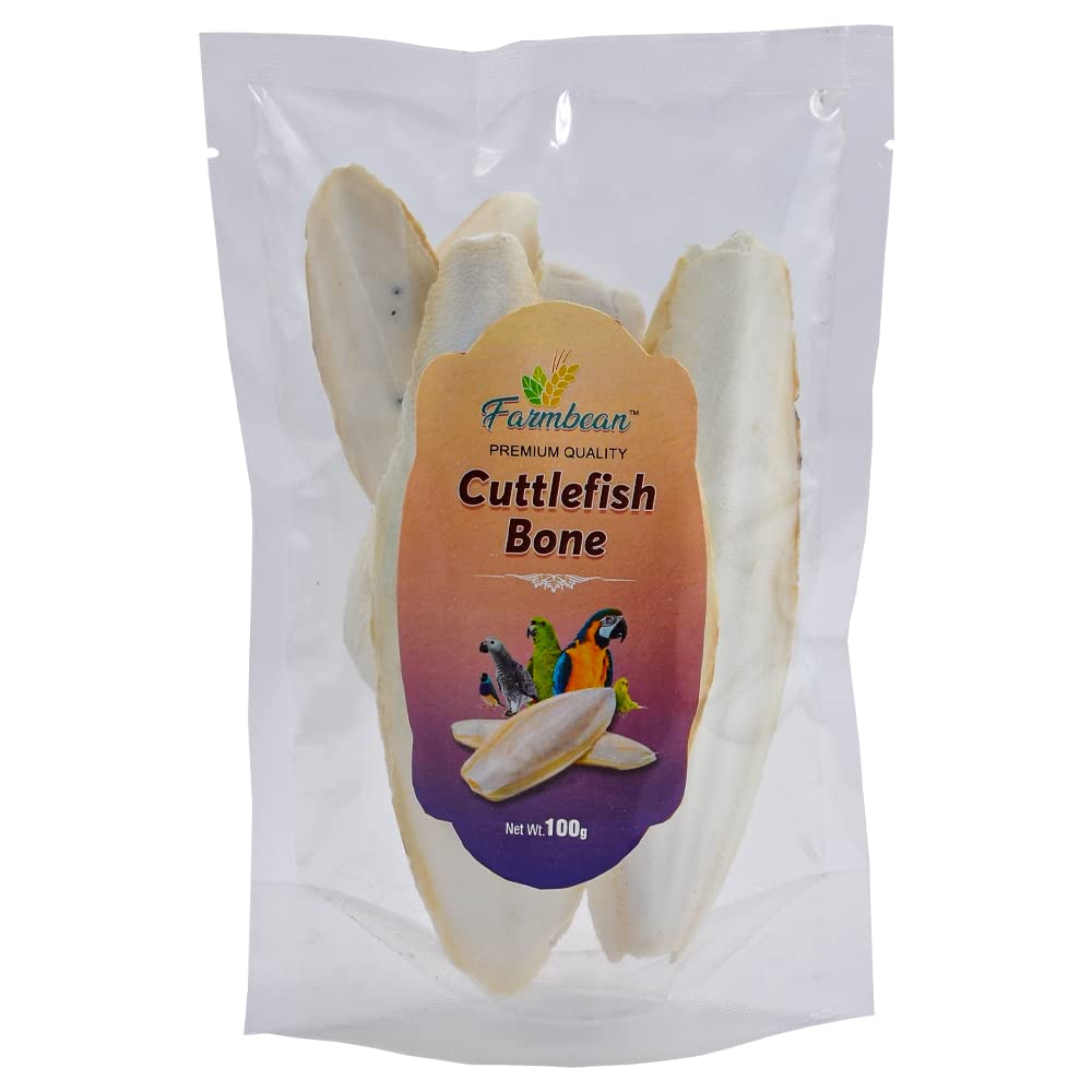 Farmbean Premium Cuttlefish Bone, Bird Calcium for Finches, Budgies, Conures, Lovebirds, Cockatiels, African Grey, Macaws, Cockatoo, Eclectus - 100 GMS (B0BGHYSB1W) Amazon Price History, Amazon Price Tracker