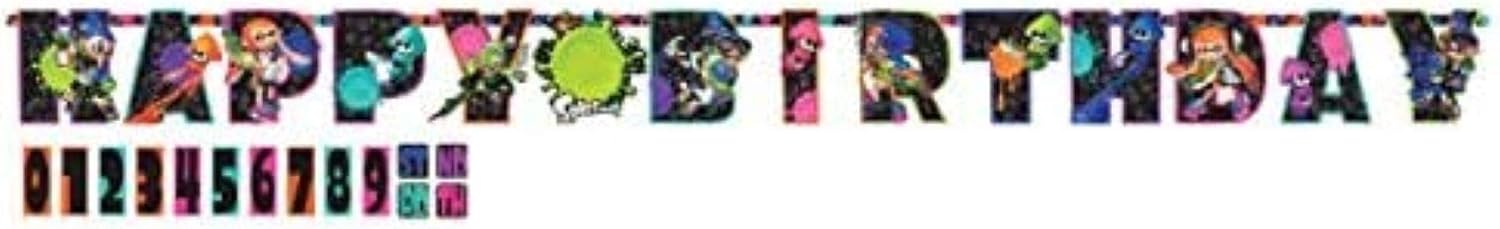 Splatoon® Jumbo Letter Birthday Banner - 1 pc