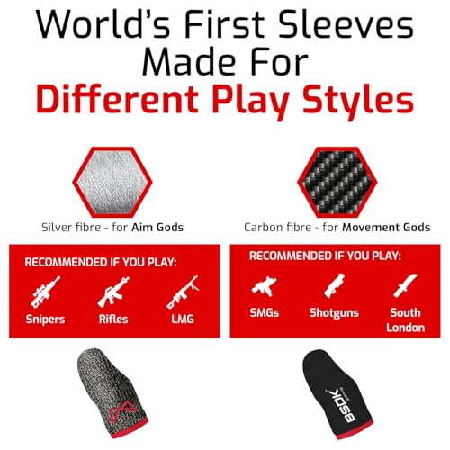 Image of World's Most Durable Thumbsleeve /Fingersleeve | BSDK Gaming Thumb & Finger Sleeve for Mobile Game| 4 Pieces | Metal Box | Made for PUBG, CODM and Freefire