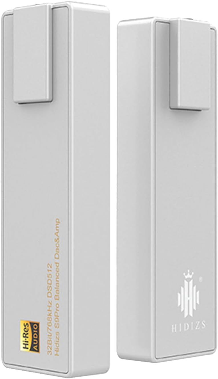 HIDIZS S9 PRO Balanced & Single-Ended Mini HiFi DAC & AMP, 768kHz/32Bit, DSD512 Portable Audio Decoding Amplifier for iPhone iPod Android PC with Windows/Mac OS/iOS/iPad OS System (Silver)