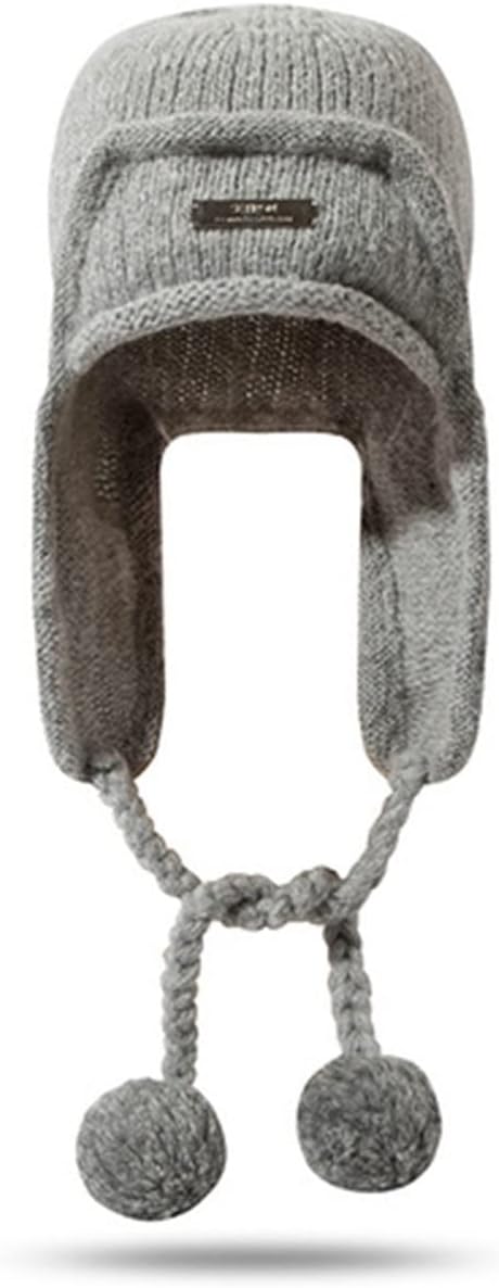 防寒帽子 レディース 女性のニット帽子のための女性のビーニーソフト暖かいふわふわの冬の帽子 スキー スノボ 登山 通勤 (色 : G