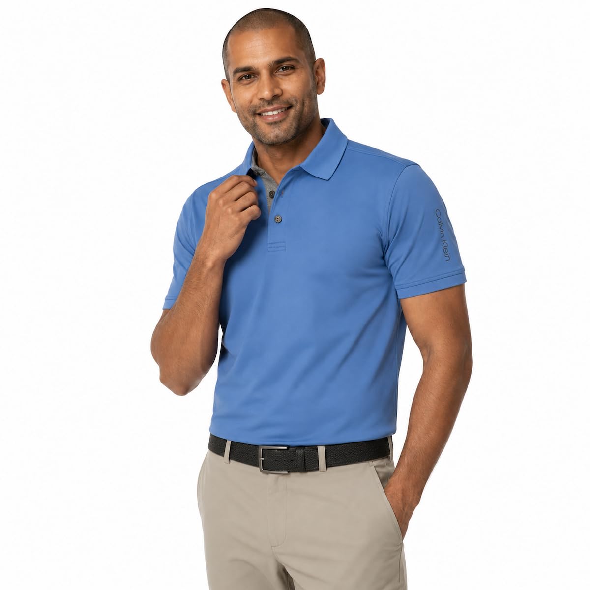Calvin Klein Herren Golf Polo Shirt Leicht Atmungsaktiv Schnell Trocknend