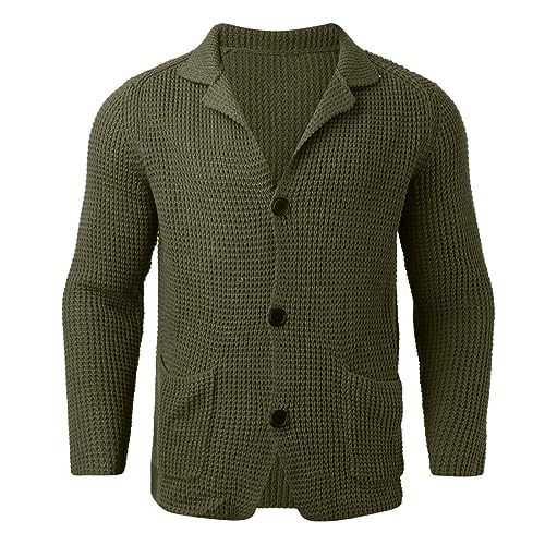 Suéter de punto con botones elegante cárdigan de punto premium texturizado y ajustado 4