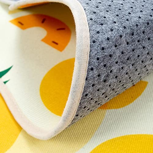 Image of HomeCloud Rubber 6mm Fruit Printed Thick Anti Slip, Washable, Big Size, Printed, Designer Folding Kitchen Mat for Floor Home Bedroom -, Standard Size (40 x 120 cm 40 x 60 cm)