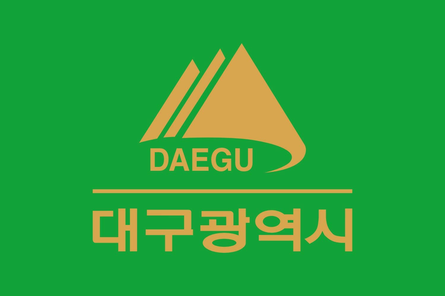 Drapeau Daegu résistant au vent | Pavillon paysage 90x150cm anti-effilochage