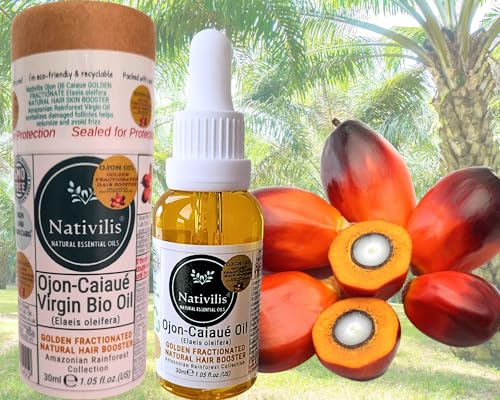 Nativilis Ojon Caiaue Golden Oil - Potenciador natural de la piel del cabello Rainforest Virgin Oil - Revitaliza los folículos dañados Cabello - Copaiba