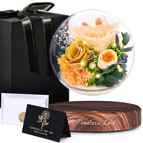 ASPMIZ Magnetic Levitation Forever Flower 2026 with LED Light Rotating Flower Sphere, Luxury Mother Day Flowers Gifts Box with Card for Mom Daughter Wife Grandma