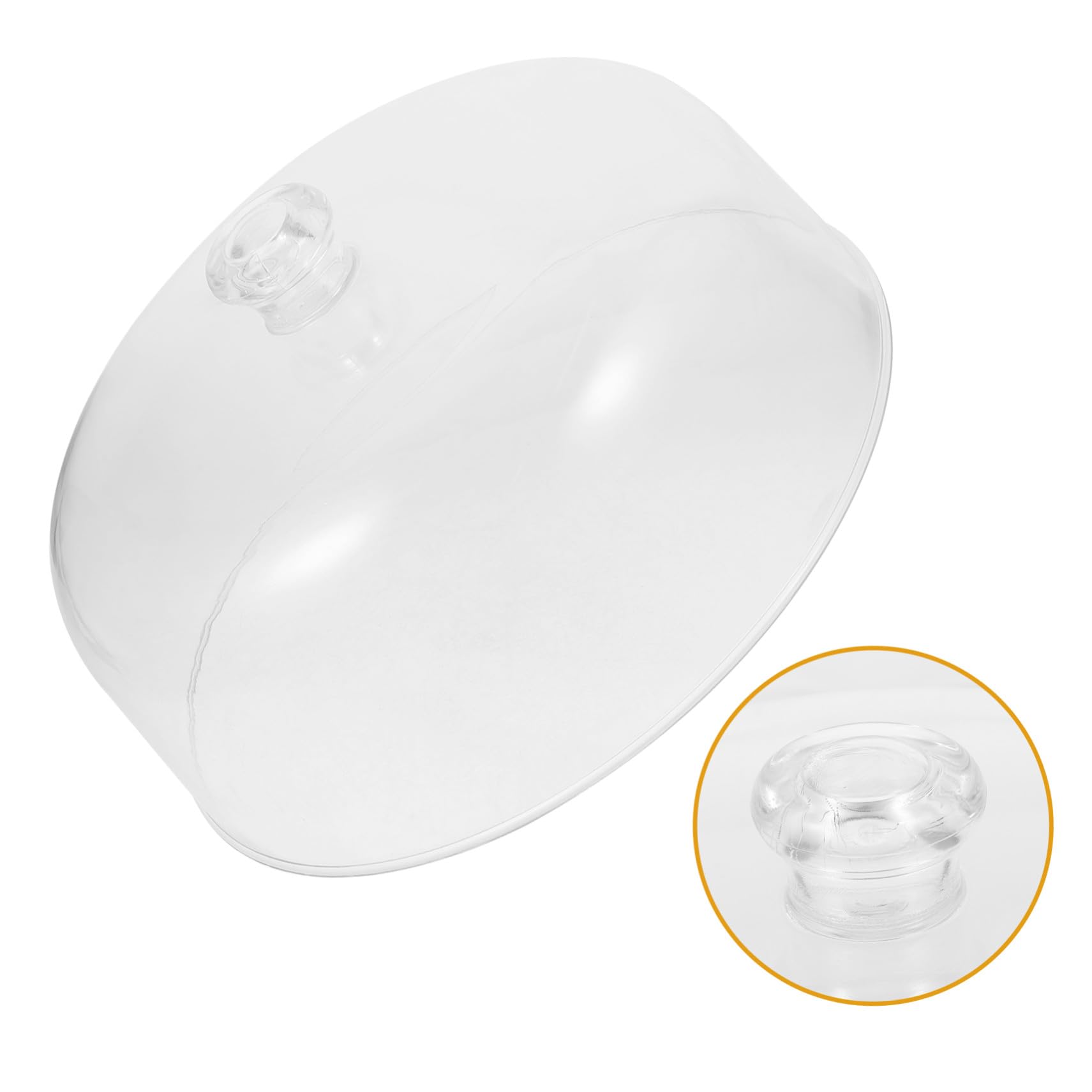 Uonlytech Copertura Trasparente per Alimenti e Cupola per Torta in Acrilico 28x28x15 Cm, Protezione Antipolvere Riutilizzabile per Buffet e Feste, Coperture Protettive per Dessert e Vassoi