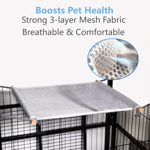 Ofasixx Rede para gatos 58,4 cm C × 39,4 cm L para pendurar na gaiola/embaixo da cama, cama de gato