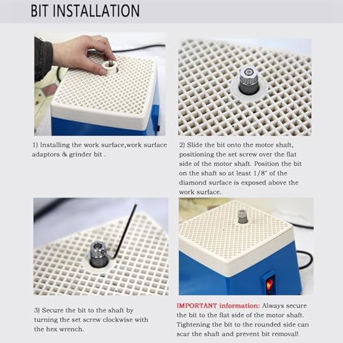 Molinillo de vidrio de 65W con broca de 5/8 para proyectos de bricolaje 7