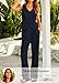 KIRUNDO Two Piece Outfits for Women Summer Sets 2025 Trendy Button Crop Vest Wide Leg Pantsuit Matching Set Spring Fashion Clothes(Navy, Medium)